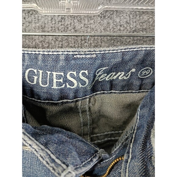 Guess Jeans Shorts Size 29 Flap Pockets Preppy Y2K Low Rise Zip Western Country - Picture 6 of 13